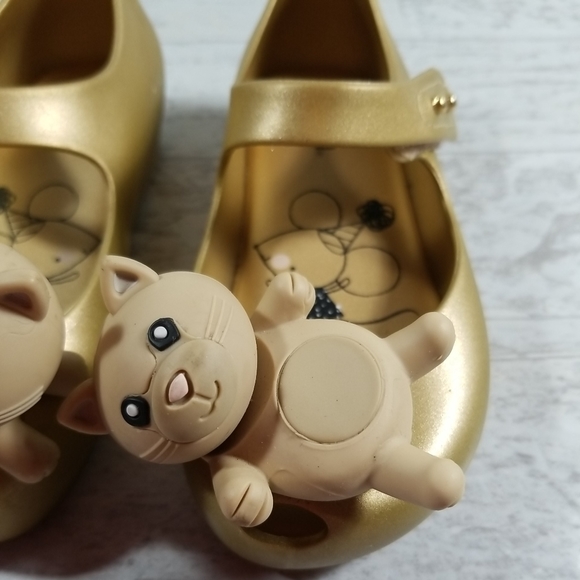 Mini Melissa Sz 9 Mary Jane Style Flats Kitten Cat - Picture 4 of 11